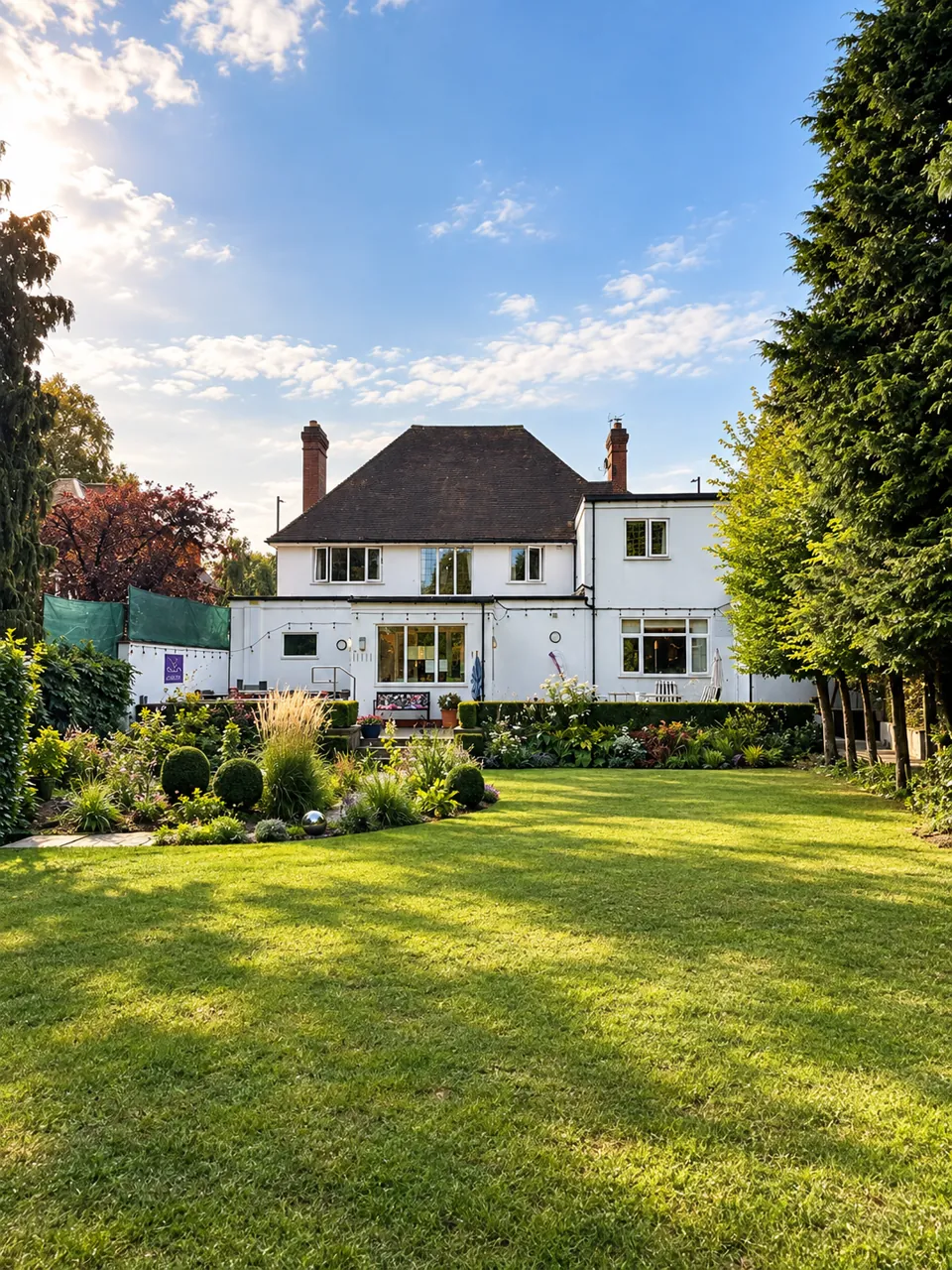 The house and gardens at Clover Wellness, a European-style spa in Birmingham